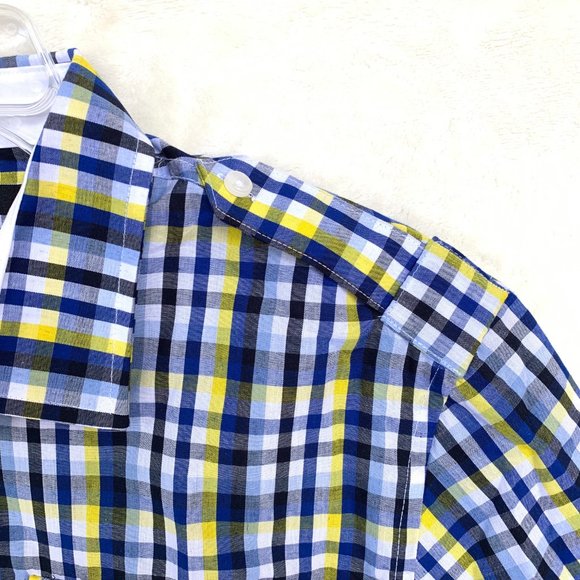 Sean John Plaid Short Sleeve Button Down Shirt - Picture 3 of 5